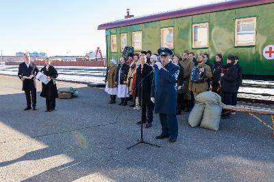 Югорчане восстановили санитарный вагон времен Великой Отечественной войны