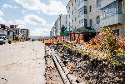 На улице 40 лет Победы полным ходом ведётся капитальный ремонт сетей тепловодоснабжения