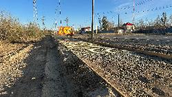 В Югорске начали обустройство тротуара на ул.Арантурской